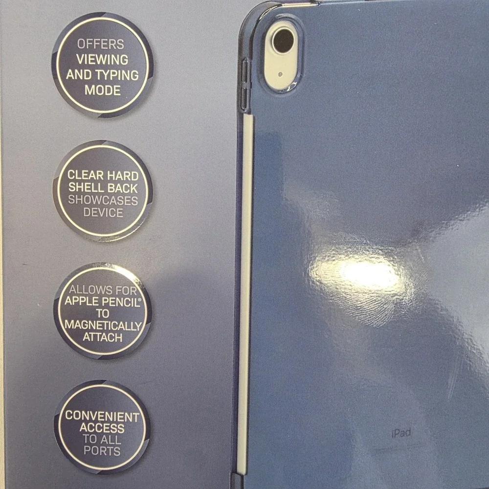 Body Glove iPad 10th Gen A16 Case Folio Clear Back Auto Sleep Wake Pencil NEW